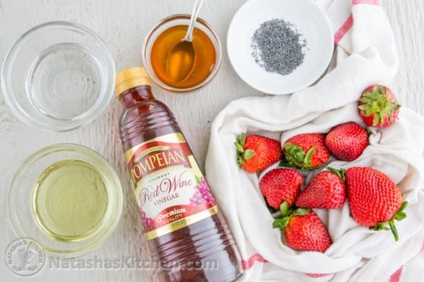 Apple and Pear Spinach Salad with Strawberry Vinaigrette-3
