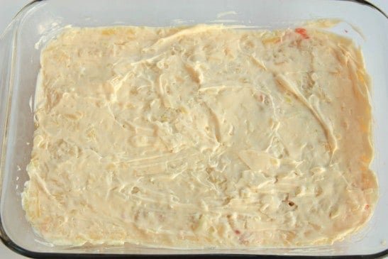 A layer placed in a bowl for shuba