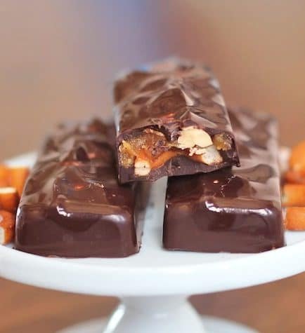 These Healthy Homemade Take 5 Candy Bars are a much better option than the storebought kinds, made without the corn syrup, trans fats, and preservatives!