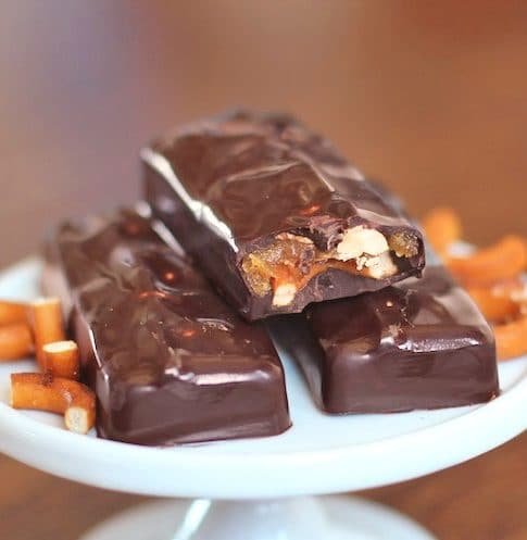 These Healthy Homemade Take 5 Candy Bars are a much better option than the storebought kinds, made without the corn syrup, trans fats, and preservatives!