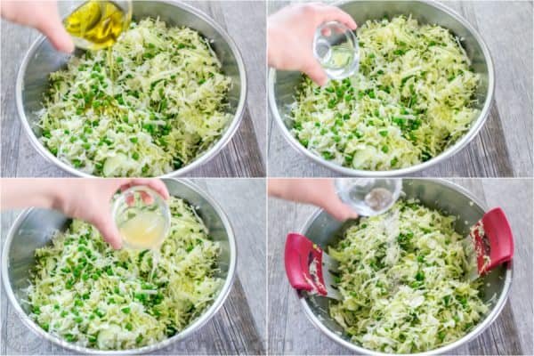 This cabbage and pea salad is vibrant, crisp and fresh. I love the sweet pop of flavor from the peas and the easy zesty dressing. A must try cabbage salad! | natashaskitchen.com