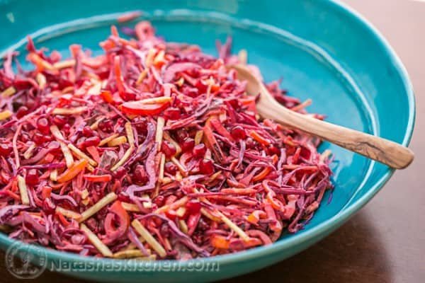 Beet and Pomegranate Kaleidoscope Salad - beautiful and scrumptious! @natashaskitchen