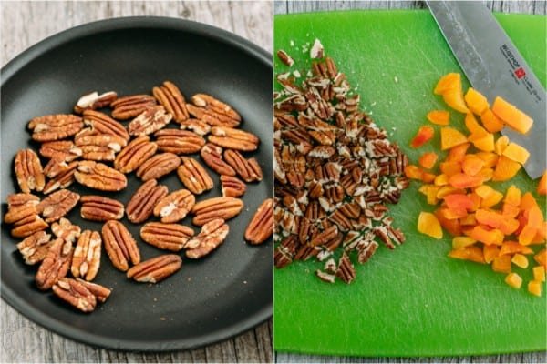 A simple and tasty carrot salad studded with apricots and pecans. The dressing in this carrot salad is delicious - you'll want it on all of your salads! 