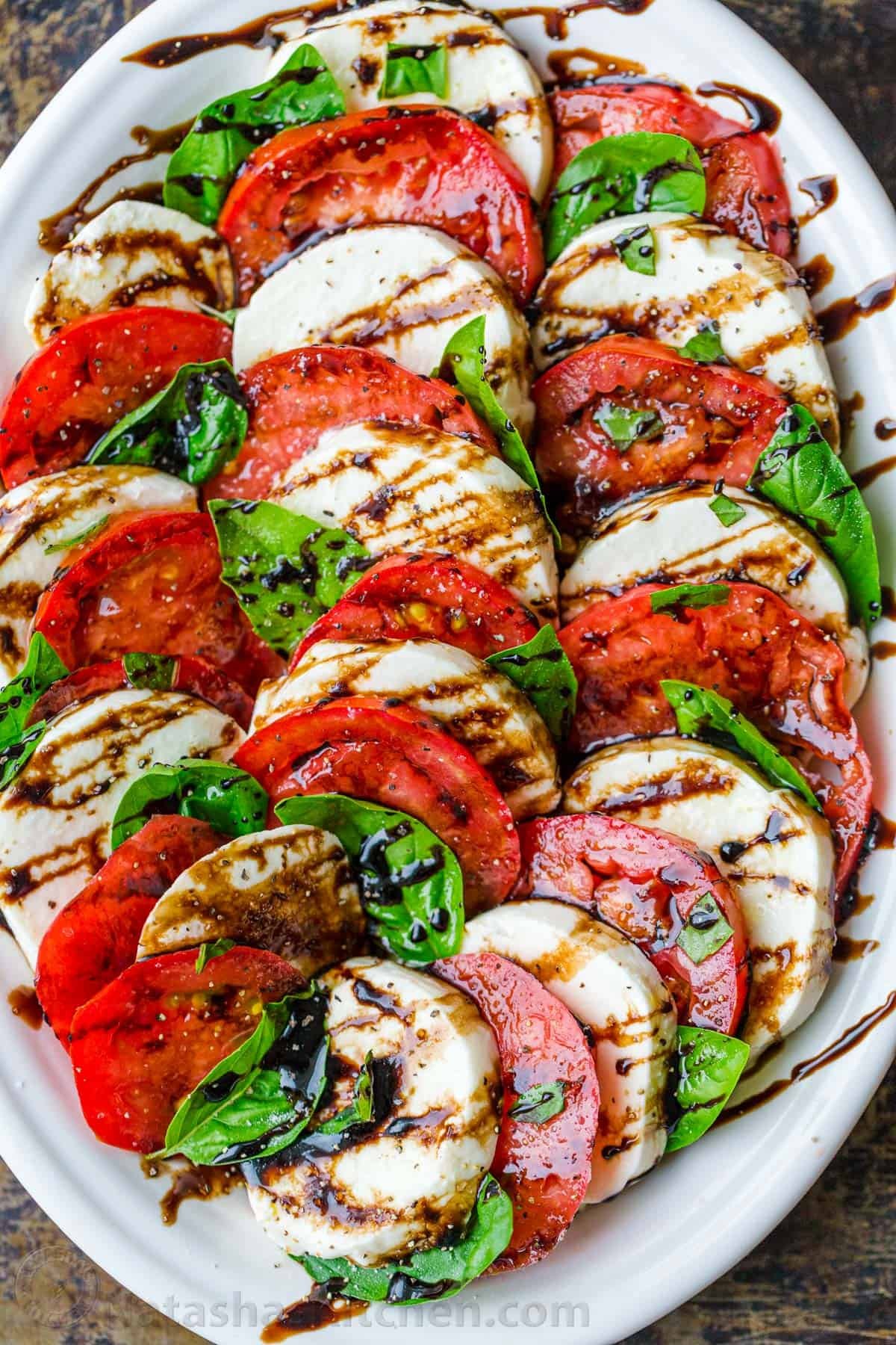 Balsamic Glaze on caprese salad