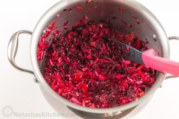 This beet salad is loaded with 3 pounds of beets (super healthy) and the marinade gives it wonderful flavor. Perfect for parties because it's a make-ahead salad that stores really well in the fridge and can even be canned.