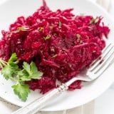 This beet salad is loaded with 3 pounds of beets (super healthy) and the marinade gives it wonderful flavor. Perfect for parties because it's a make-ahead salad that stores really well in the fridge and can even be canned.