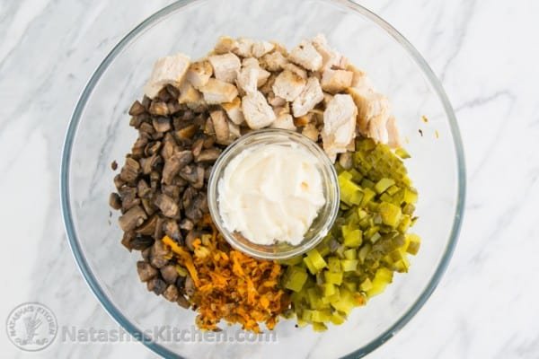 Chicken and Mushroom Wedding Salad-5