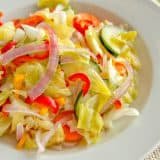 A bowl of marinated vegetable salad
