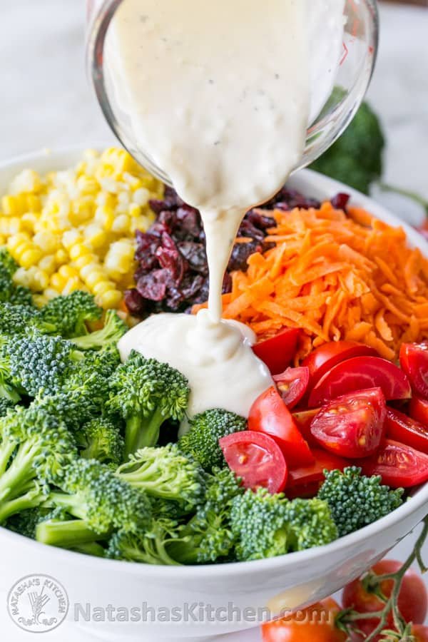Broccoli Corn and Tomato Salad. This one's a keeper! @natashaskitchen