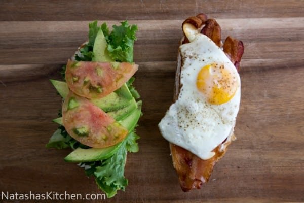 This breakfast BLT Sandwich Recipe is over-the- top in the best way. We added an egg to this breakfast BLT and topped with avocado. Perfect combination. 