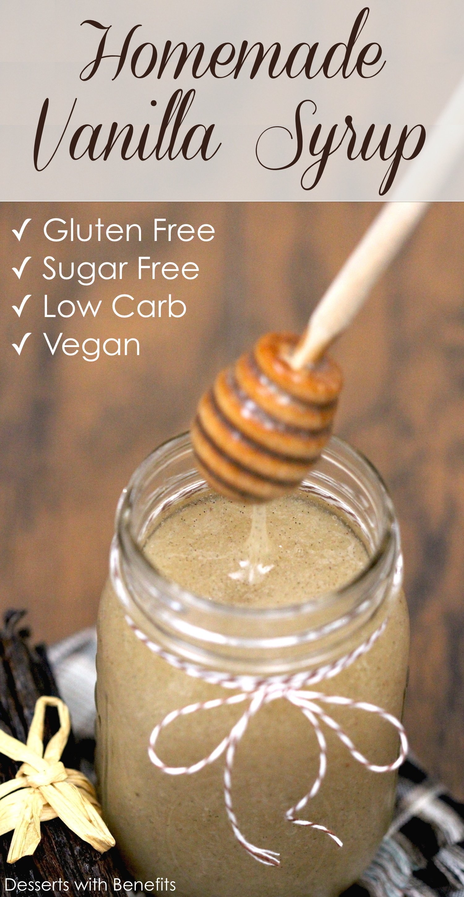 This Healthy Homemade Sugar-Free Vanilla Bean Syrup is perfect on pancakes, waffles, and more. You'd never know it's fat free with 5 calories per serving!