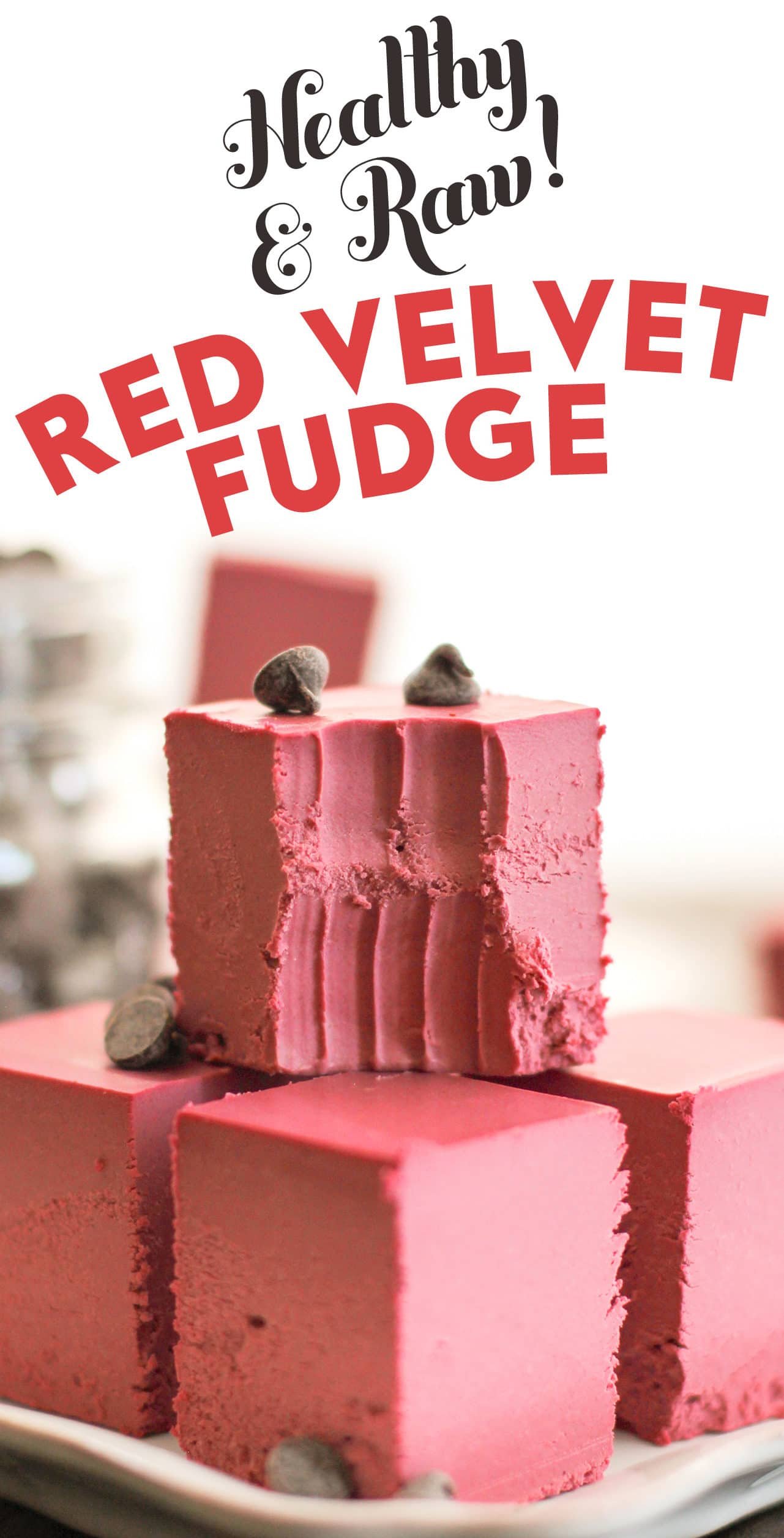 Healthy Raw Red Velvet Fudge (no bake, sugar free, low carb, gluten free, dairy free, vegan) - Healthy Dessert Recipes at Desserts with Benefits