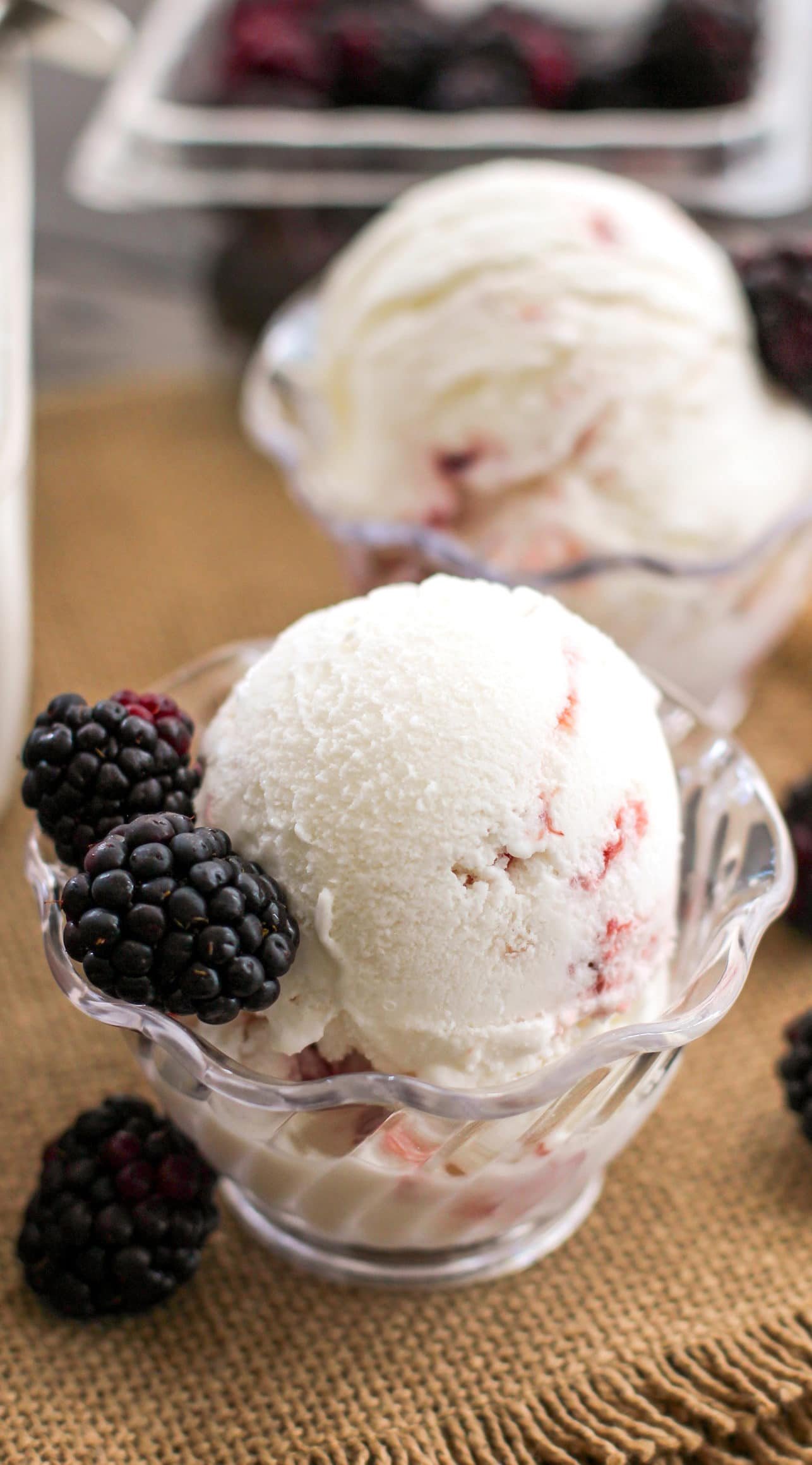 Healthy Berry Swirl Ice Cream (refined sugar free, high protein) - Healthy Dessert Recipes at Desserts with Benefits