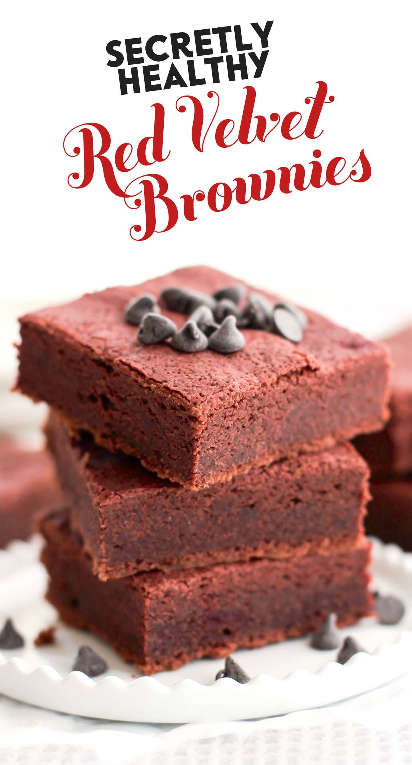 Healthy Red Velvet Brownies (refined sugar free, gluten free, vegan) - Healthy Dessert Recipes at Desserts with Benefits