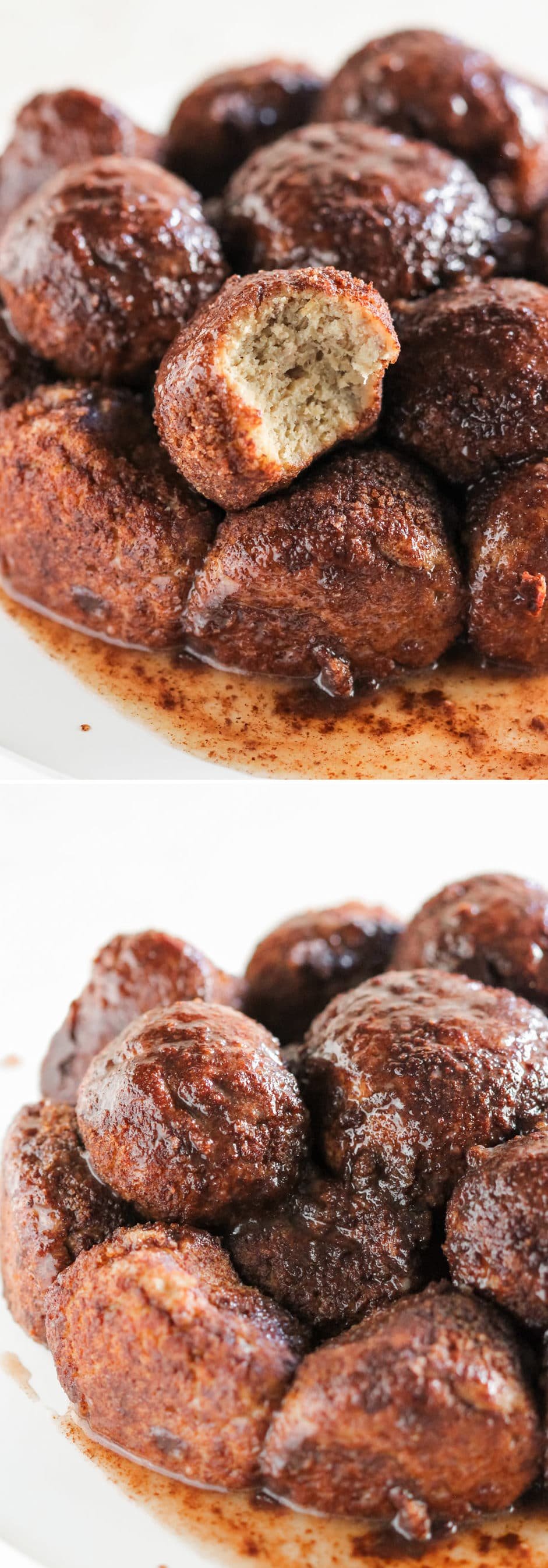 Healthy Monkey Bread / Cinnamon Sugar Pull Apart Bread (sugar free, low carb, high protein, gluten free, dairy free)