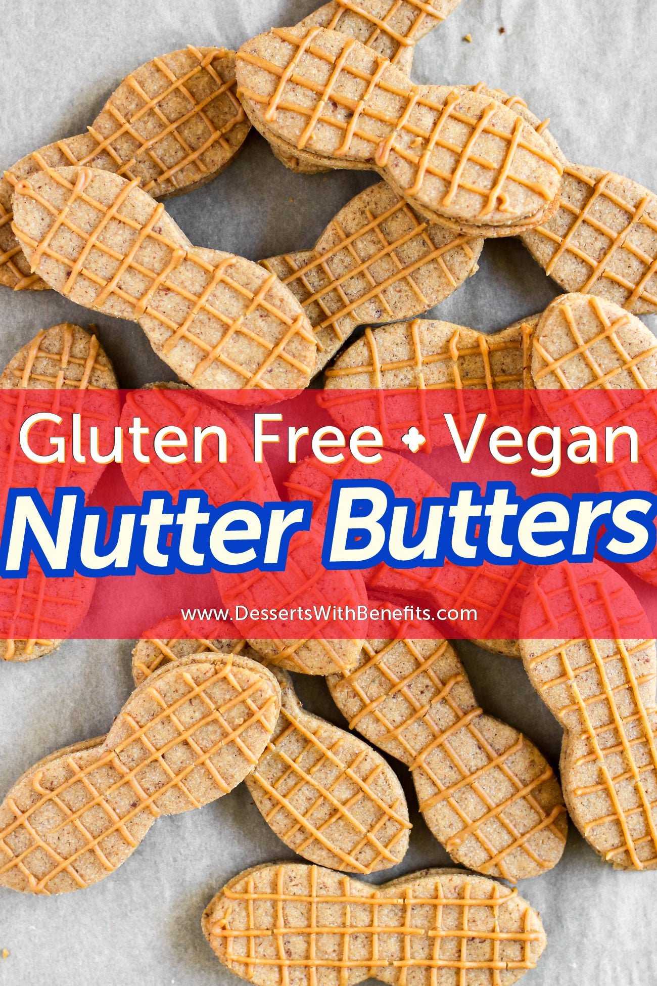 Just as delicious as the storebought kinds but made without the corn syrup and trans fats, these 80-calorie healthy Homemade Nutter Butters will blow your mind! This DIY recipe is sugar free, high protein, gluten free, dairy free, and vegan too -- made with natural peanut butter, oats, and all natural stevia extract.