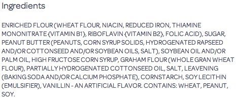 Nutter Butters ingredient list