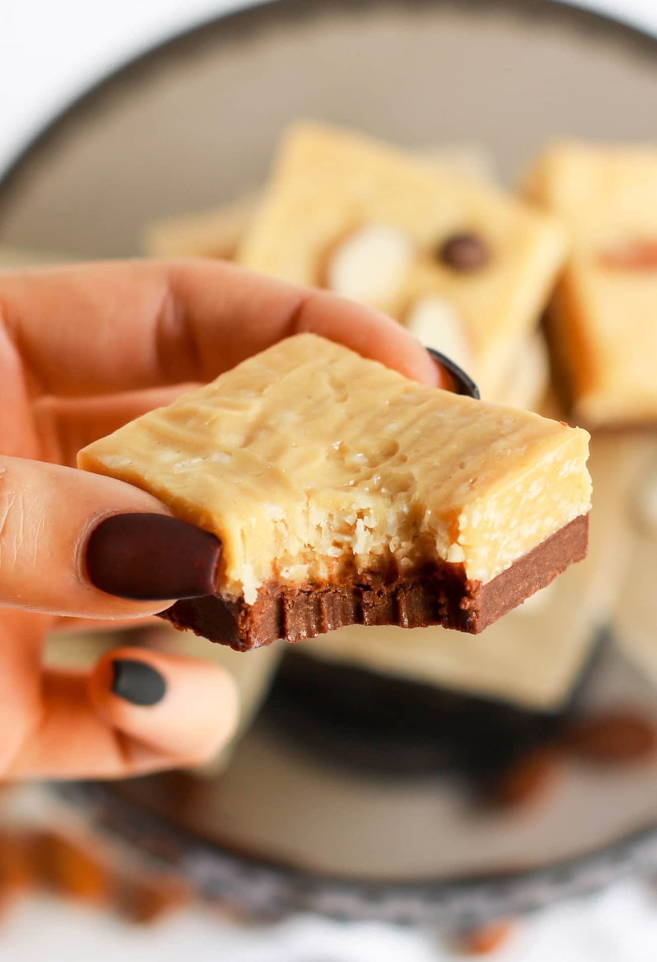 This Almond Joy Candy Fudge is healthy but doesn't taste healthy at all. It's just as soft, sweet and chewy as the original, but without the white sugar, hydrogenated oil, preservatives, and artificial ingredients. This fudge is refined sugar free, high fiber, high protein, and gluten free too!