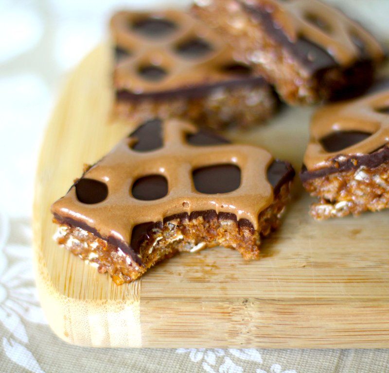 These Healthy Peanut Butter and Chocolate Krispy Treats are rich, sweet, crunchy, and chewy. They sure don't taste refined sugar free, high protein, and gluten free in the slightest! These Healthy Peanut Butter and Chocolate Krispy Treats are rich, sweet, crunchy, and chewy. They sure don't taste refined sugar free, high protein, and gluten free in the slightest!