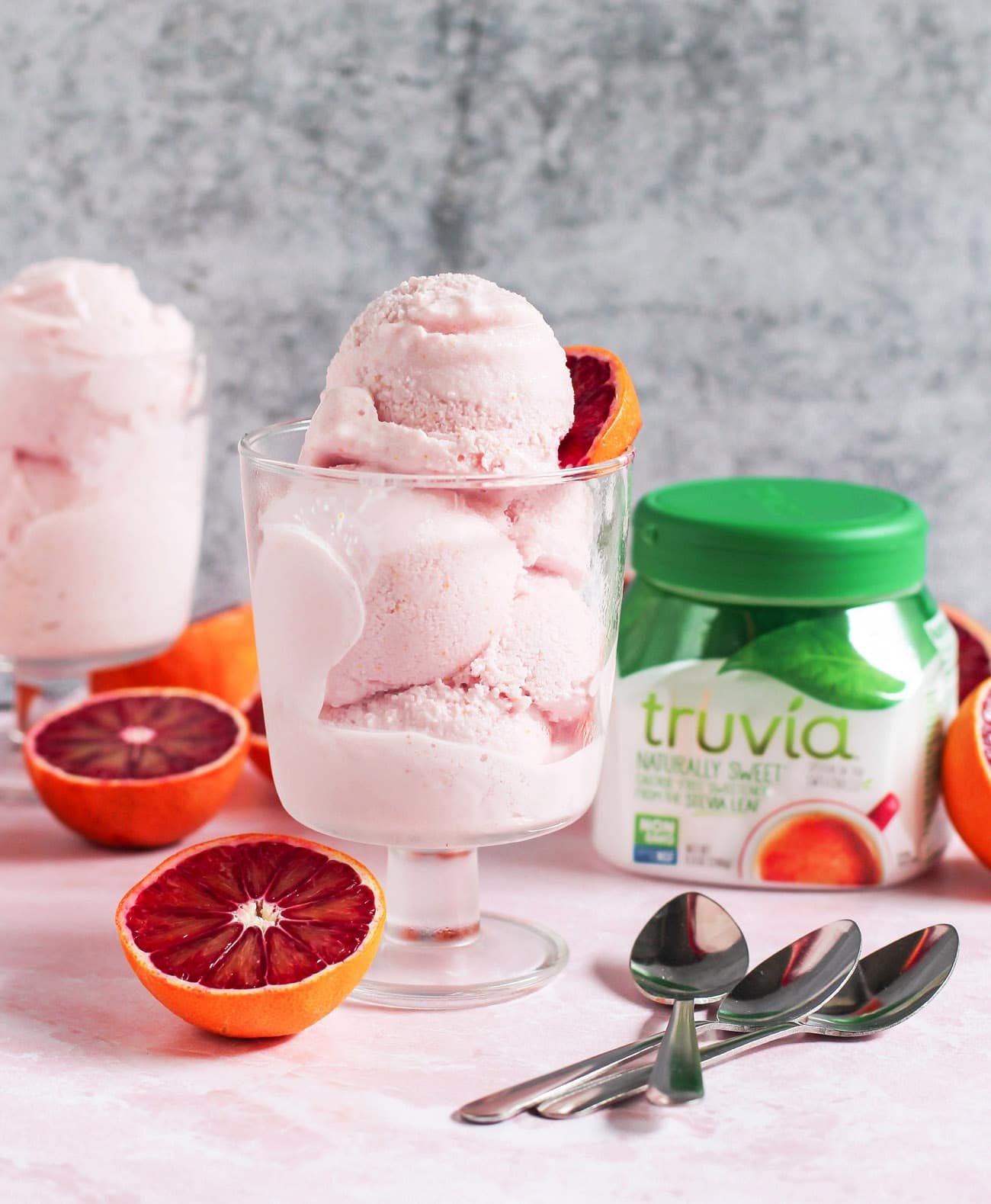 This 5-ingredient Blood Orange Ice Cream is sweet, tart, citrusy, and oh so satisfying. No need for the heavy cream, white sugar, artificial flavors, and artificial food dyes! This is the perfect ice cream to indulge in, guilt-free! Compared to store-bought ice cream, this is lower in calories, fat, and sugar, and higher in protein! This 5-ingredient Blood Orange Ice Cream is sweet, tart, citrusy, and oh so satisfying. No need for the heavy cream, white sugar, artificial flavors, and artificial food dyes! This is the perfect ice cream to indulge in, guilt-free! Compared to store-bought ice cream, this is lower in calories, fat, and sugar, and higher in protein!