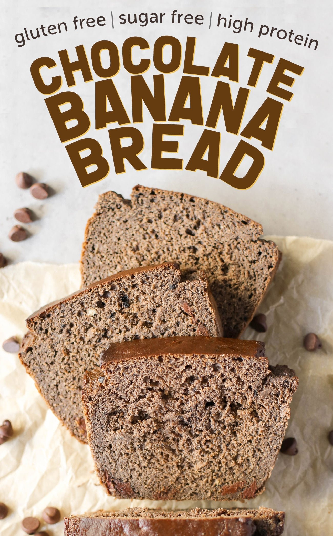 Double Chocolate Banana Bread (sugar free, high protein, high fiber, gluten free, dairy free)