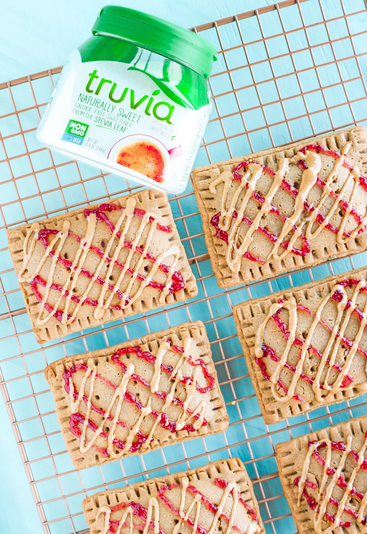 Homemade Peanut Butter and Jelly Toaster Pastries (gluten free, high protein, made with less sugar)
