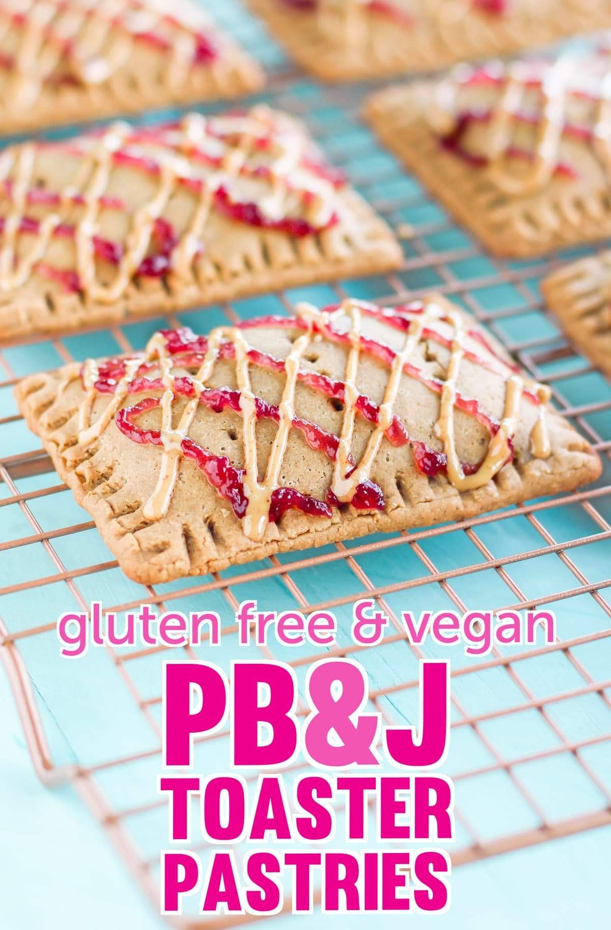 Homemade Peanut Butter and Jelly Toaster Pastries (gluten free, high protein, made with less sugar)
