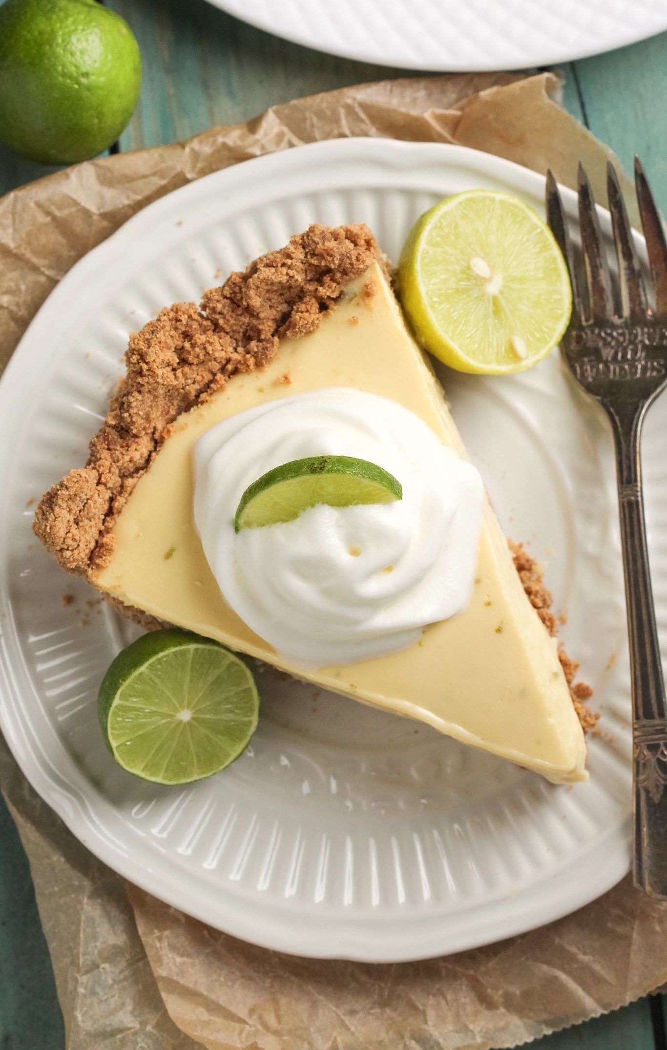 Healthy Key Lime Pie (low sugar, high protein, gluten free)