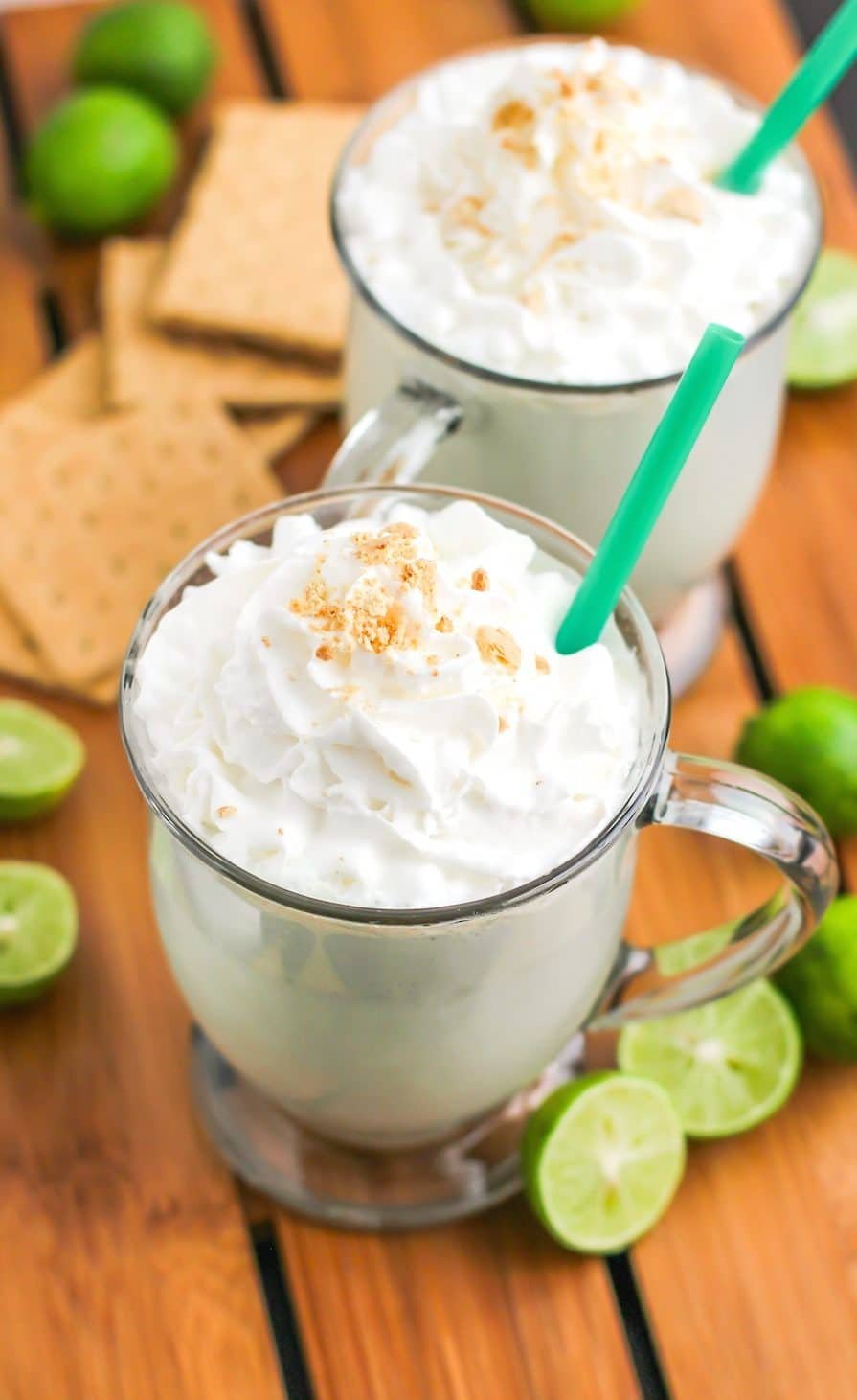 Healthy Key Lime Pie Milkshake (refined sugar free, low carb, high protein, gluten free)
