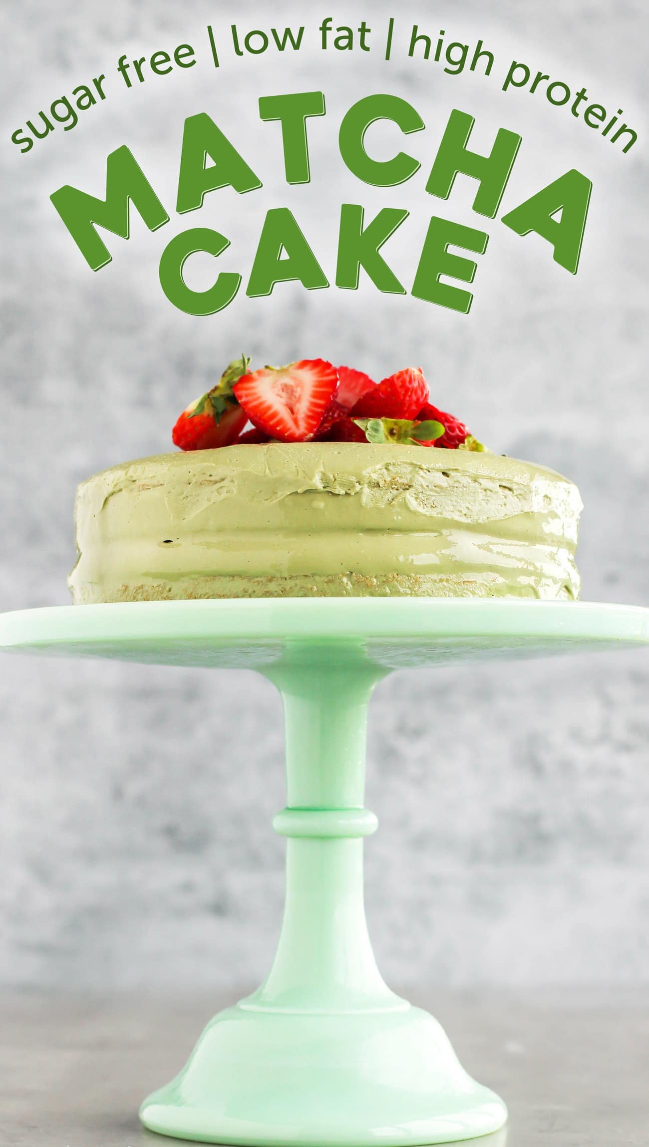 Healthy Matcha Cake with Matcha Green Tea Frosting