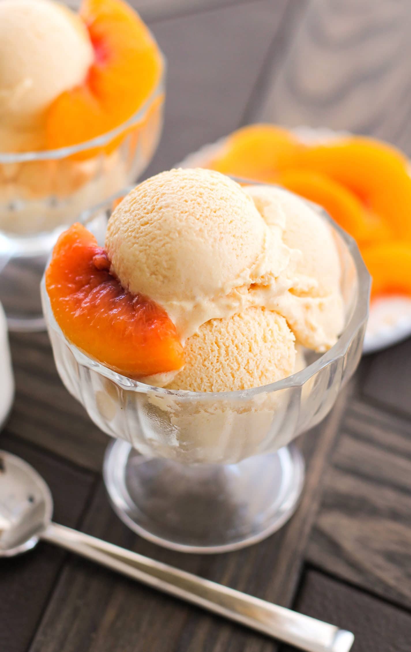 Healthy Peaches and Cream Ice Cream (refined sugar free)