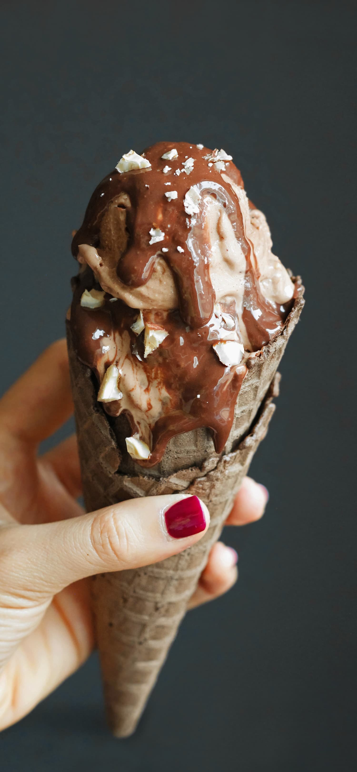 Healthy Ferrero Rocher Ice Cream (sugar free, low carb, high protein, gluten free)