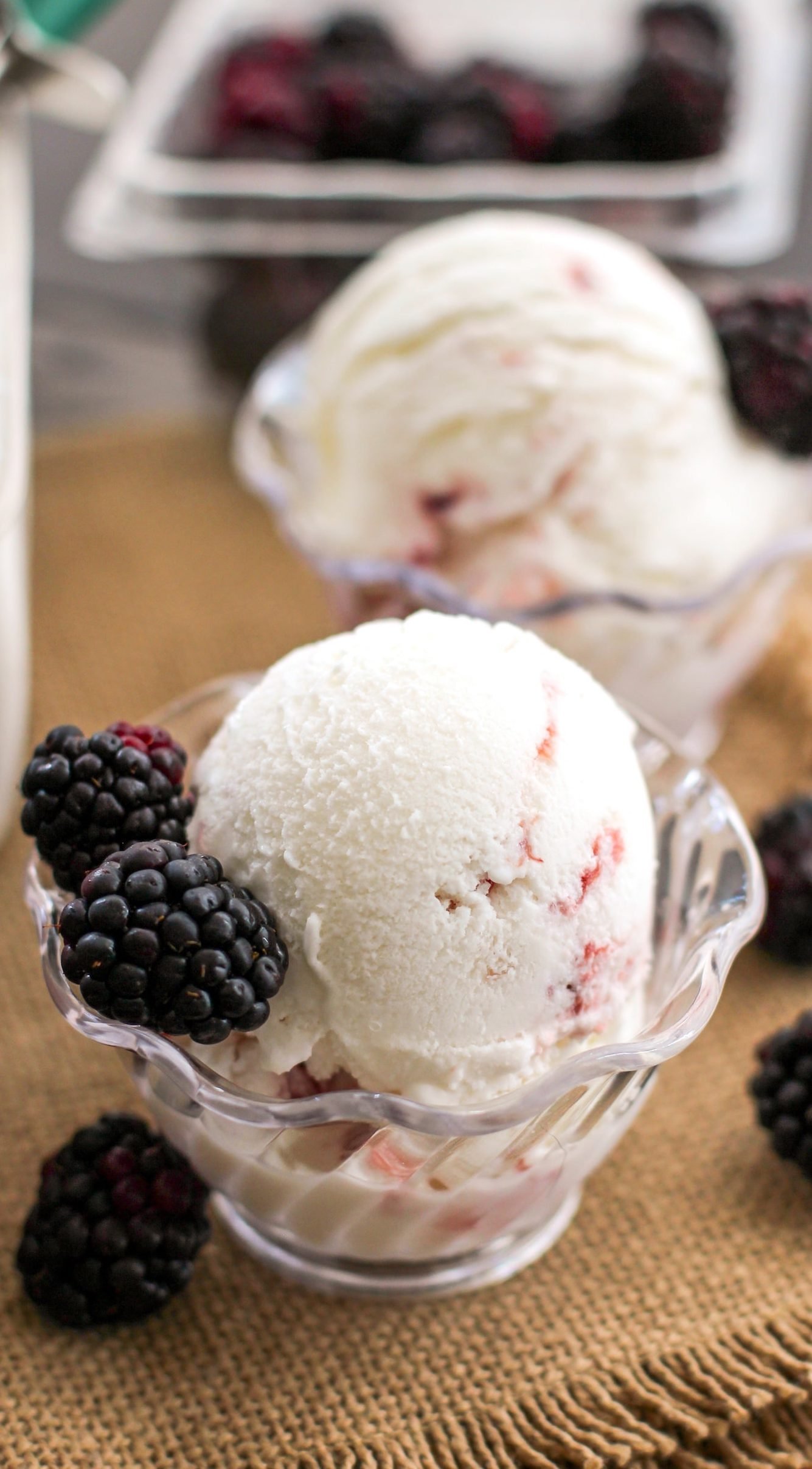 Healthy Berry Swirl Ice Cream (refined sugar free, high protein)