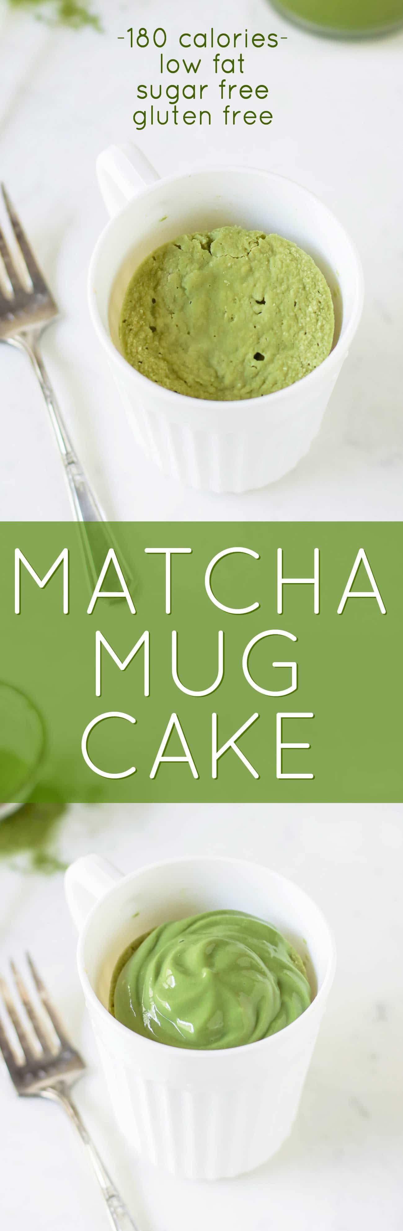 You can make this Healthy Single-Serving Matcha Microwave Cake in TWO minutes flat! This soft, springy, delicious cake makes the perfect balanced breakfast, snack, AND dessert. Plus, a Matcha Protein Frosting to top it off. This entire recipe has just 180 calories, and is sugar free, low carb, high protein, high fiber, and gluten free too! Healthy dessert recipes at the Desserts With Benefits Blog (www.DessertsWithBenefits.com)