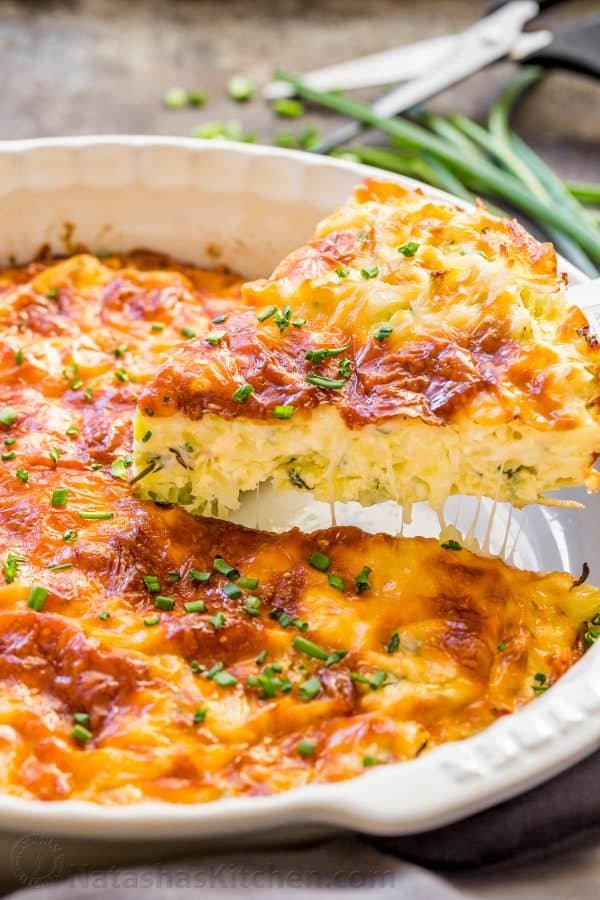 Savory cabbage pie loaded with cabbage and herbs. The batter makes it creamy and quiche-like. A golden cheesy crust takes this cabbage casserole over the top with a slight cheese pull when it's hot and fresh of the oven. | natashaskitchen.com