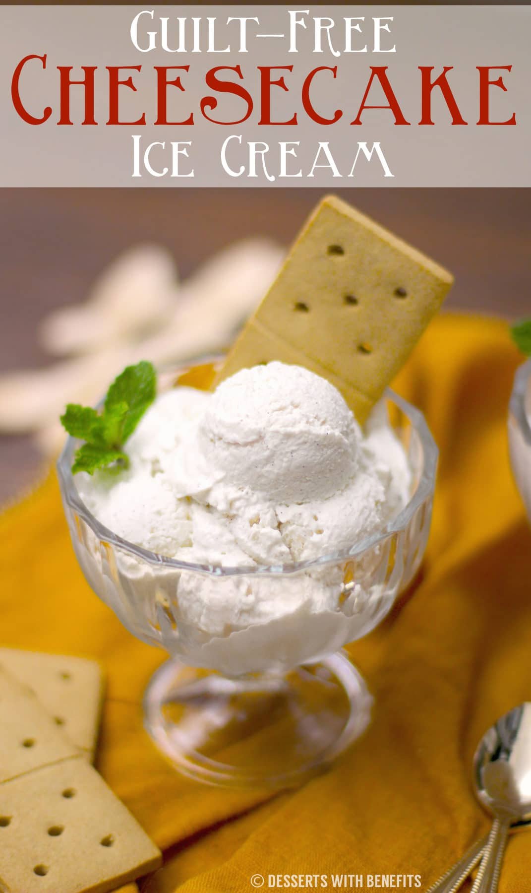 Healthy Cheesecake Ice Cream (sugar free, low carb, high protein) - Healthy Dessert Recipes at Desserts with Benefits