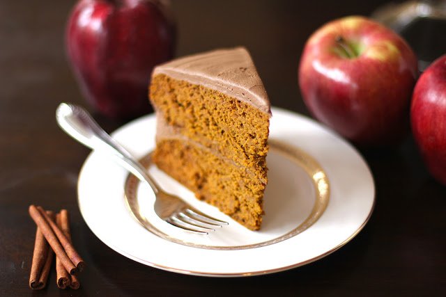 Healthy Orange Velvet Cake with Chocolate Frosting
