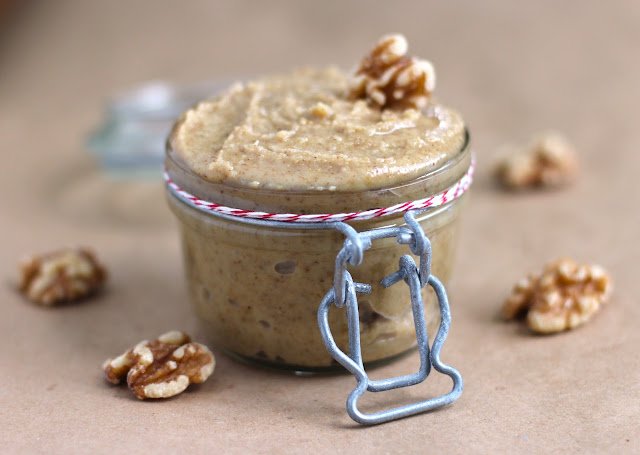EASY Healthy Homemade Walnut Butter made all natural, sugar free, low carb, gluten free, and vegan! No hydrogenated oils or trans fats whatsoever!