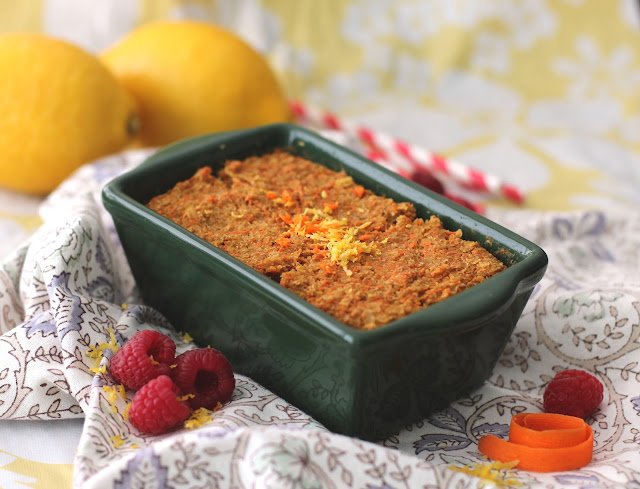 If you like baked oatmeal, then you'll LOVE this Carrot Cake Quinoa Flake Protein Loaf recipe! It's low fat, sugar free, gluten free, and vegan too.
