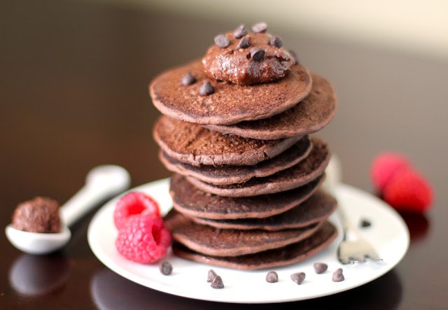 Healthy Chocolate Buckwheat Pancakes