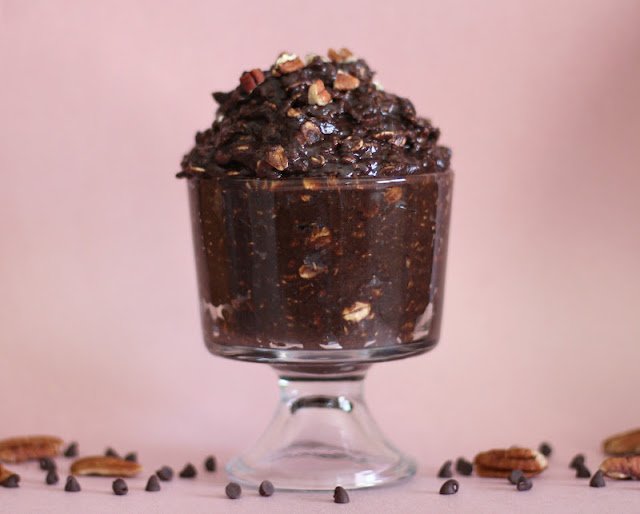 Healthy Chocolate Pecan Toffee Fudge Brownie Batter