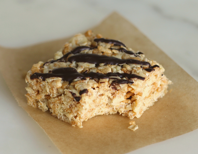 Healthy Marshmallowy Coconut Butter Krispy Treats - Desserts with Benefits Healthy Marshmallowy Coconut Butter Krispy Treats