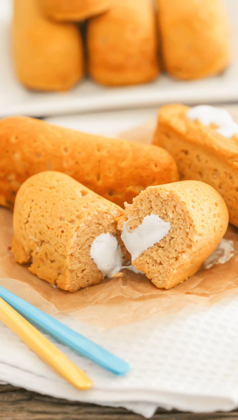 Healthy Homemade Twinkies recipe (sugar free, low carb, low fat, high protein, gluten free) - Desserts with Benefits