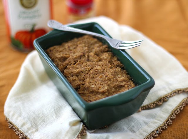 You can make this delicious Pumpkin Quinoa Flake Protein Loaf in the microwave in just 5 minutes flat! You'd never know it's healthy, sugar free, low fat, high fiber, dairy free, and vegan!