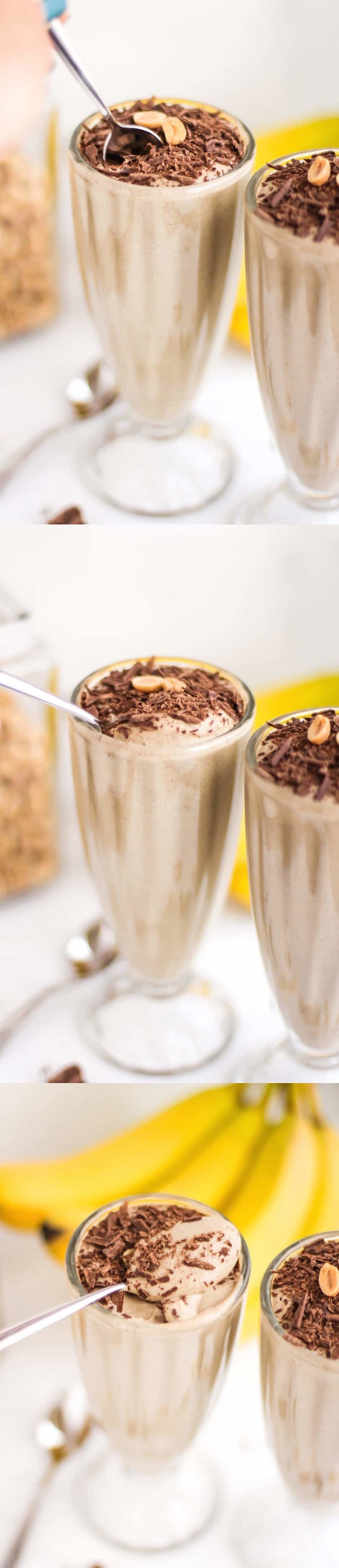 Healthy Peanut Butter Banana Pudding (refined sugar free, high protein, vegan) - Desserts with Benefits