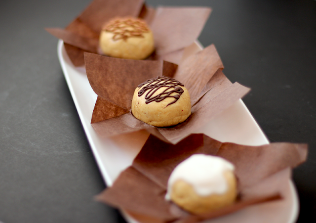 Healthy Peanut Butter Surprise Power Bonbons, made THREE ways! Rich, sweet, and uber fudgy, these peanut butter energy bites will fuel your day!