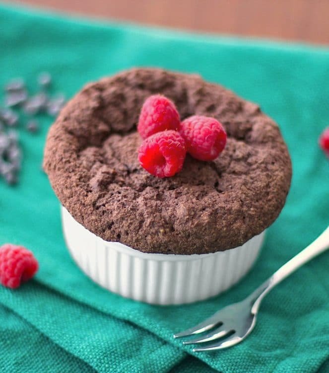 You can make this Healthy Single-Serving Chocolate Microwave Muffin with Peanut Butter Icing in 5 minutes flat! It's guilt-free, sugar free, low fat, high protein, high fiber, gluten free, dairy free, and vegan, but without the healthy taste!