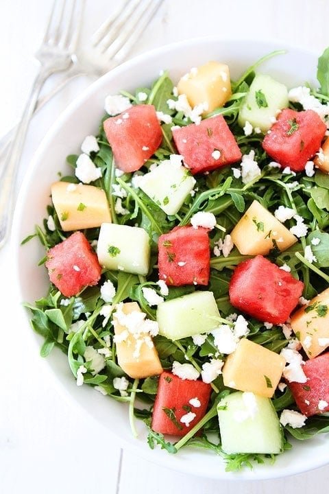 Melon Arugula Salad with Honey Lime Dressing Recipe Melon Arugula Salad with Honey Lime Dressing Recipe on twopeasandtheirpod.com Love this refreshing and simple summer salad!