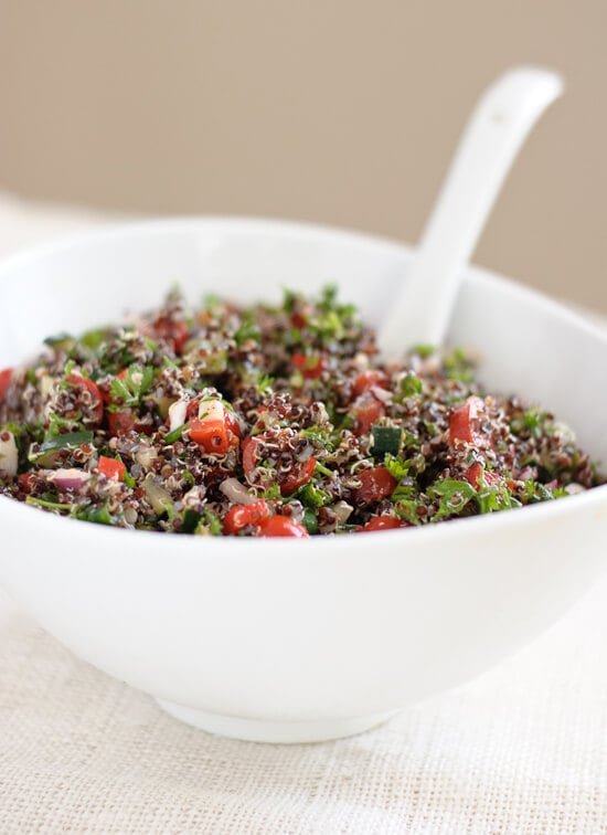 Quinoa tabbouleh recipe! #vegan - cookieandkate.com