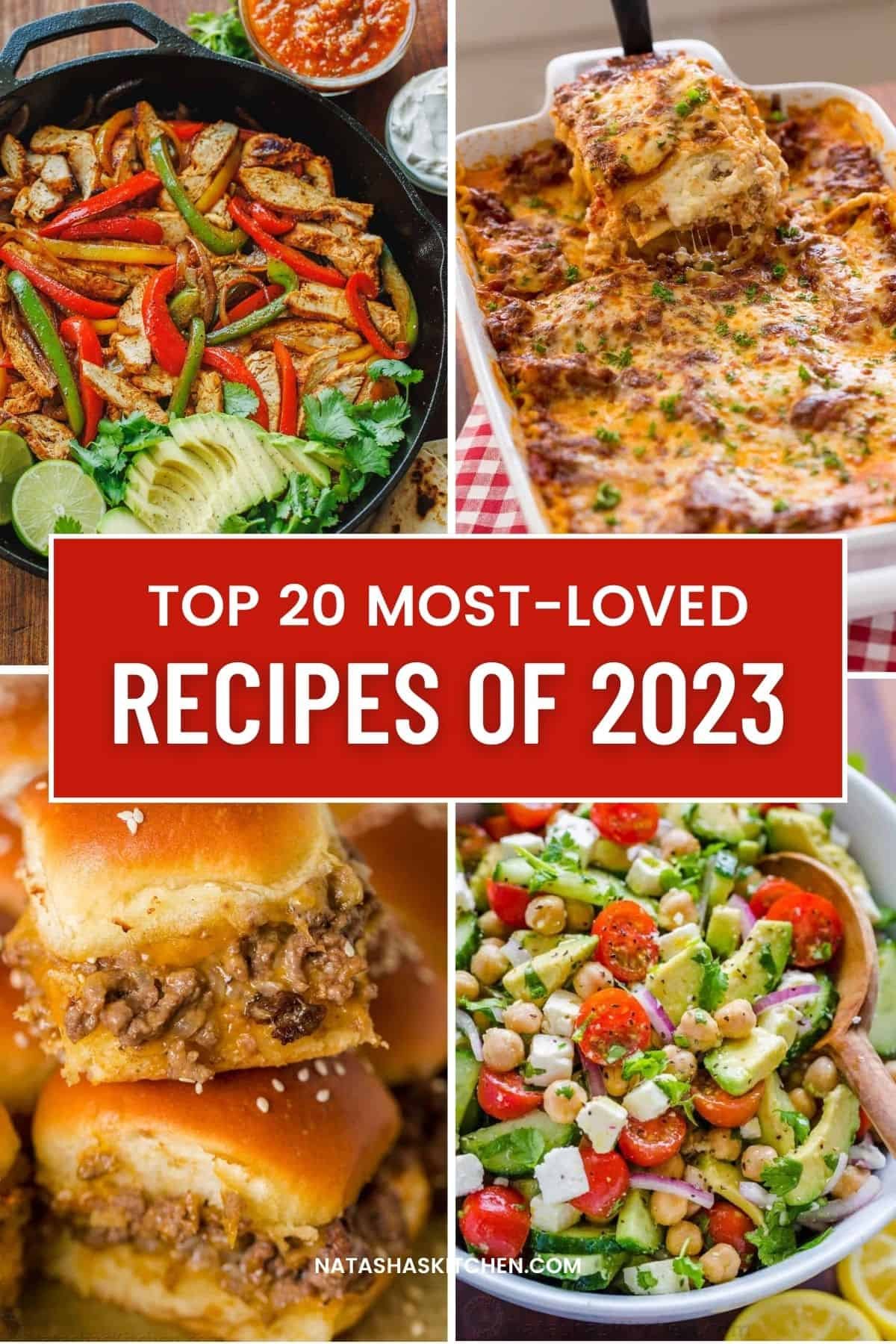 The top recipes of 2023 collage